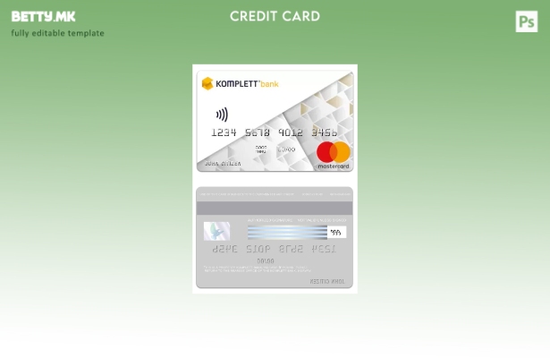 Модерен стил Шаблон за мастер картички на Норвешка Комплет банка